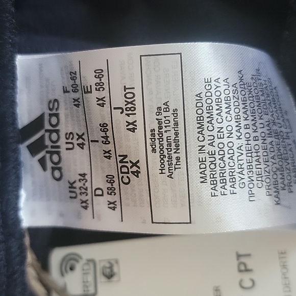 Adidas Navy Plus Size Logo Slim Pant Size 4X - Picture 8 of 8